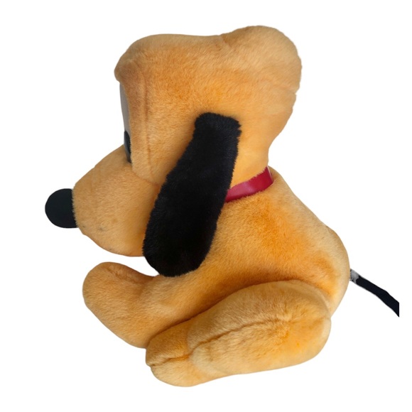 Vintage Disneyland Walt Disney World Pluto Plush Sitting Dog Stuffed Animal - Picture 4 of 8
